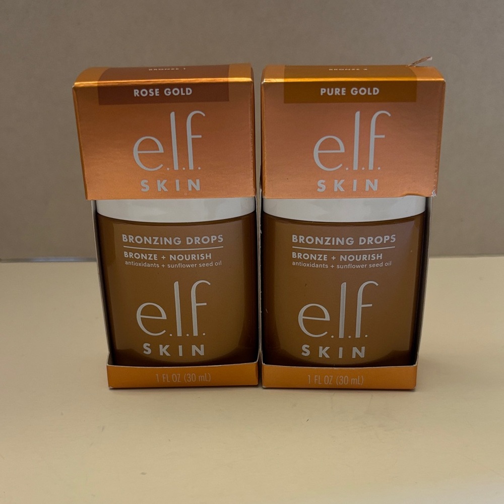 ELF Skin Bronzing Drops  BOTH Rose Gold & Pure Gold